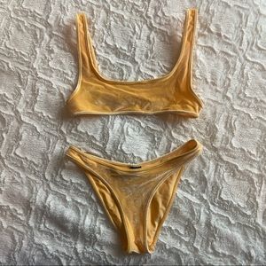 Triangl Astrid Yellow Velvet Bikini